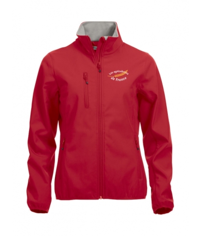 AGRICULTEURS DE FRANCE - SOFTSHELL FEMME ROUGE