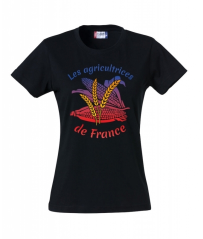 AGRICULTEURS DE FRANCE - T-SHIRT FEMME NOIR