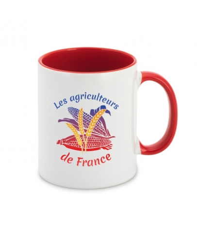 Mug blanc et rouge