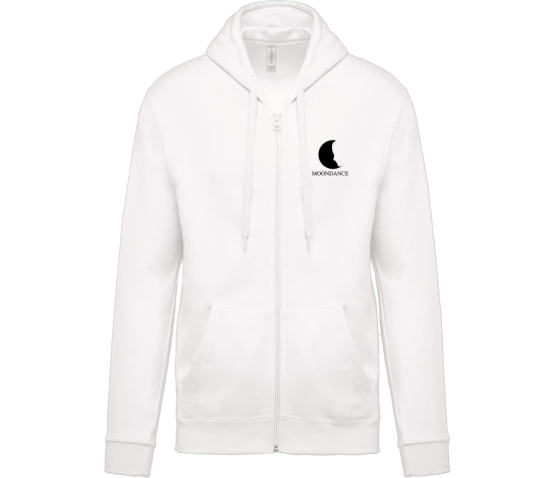 Sweat zippé ADULTE - MOONDANCE-Blanc