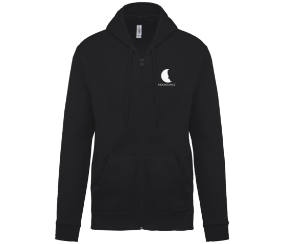 Sweat zippé ENFANT - MOONDANCE-Noir