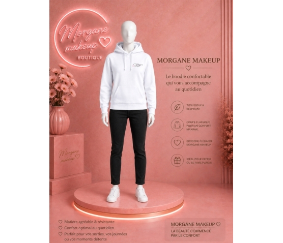 Sweat à Capuche - Signature BLANC