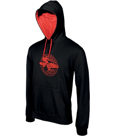 SWEAT-SHIRT NOIR ET ROUGE - MBCV - Unisexe