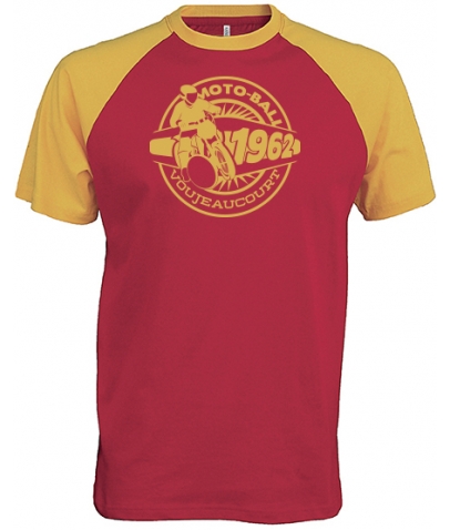 T-Shirt Moto Ball Club Voujeaucourt - Rouge et Jaune