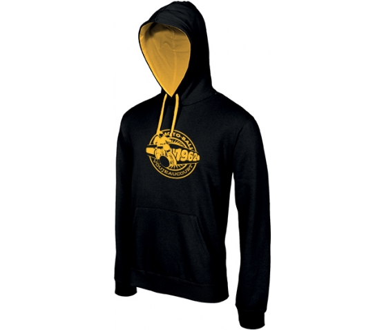 SWEAT-SHIRT NOIR ET JAUNE - MBCV - Unisexe