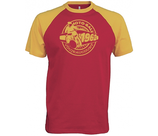 T-Shirt Moto Ball Club Voujeaucourt - Rouge et Jaune