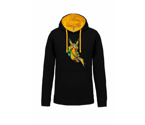 Sweat Pikarlos Homme-Noir Jaune