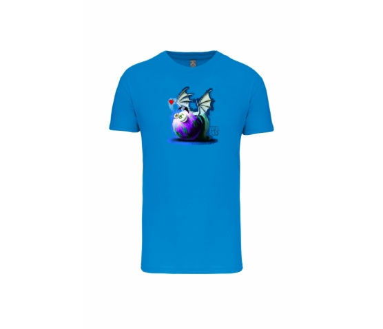 T-Shirt Fluffyfer Homme-Bleu Tropical