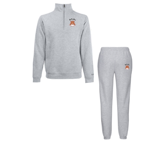 Ensemble de Survêtement - Sweat Col Zippé - Aniki-Gris Clair