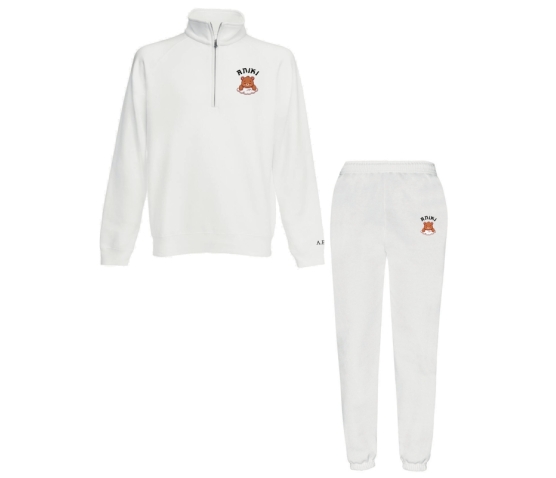 Ensemble de Survêtement - Sweat Col Zippé - Aniki-Blanc