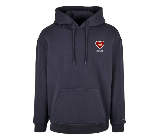 Hoodie - Cœur Raid Love-Bleu Marine