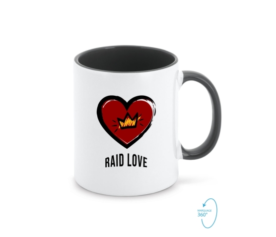 Mug - Cœur Raid Love-Noir