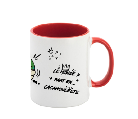 Mug - Le monde part en cacahuète-Rouge