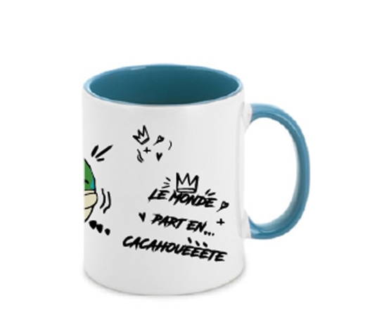 Mug - Le monde part en cacahuète-Bleu