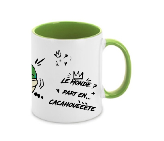 Mug - Le monde part en cacahuète-Vert Clair