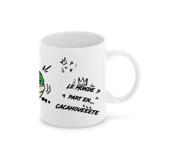 Mug - Le monde part en cacahuète-Blanc