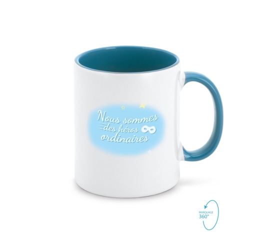 Mug - Nous sommes des héros ordinaires-Bleu