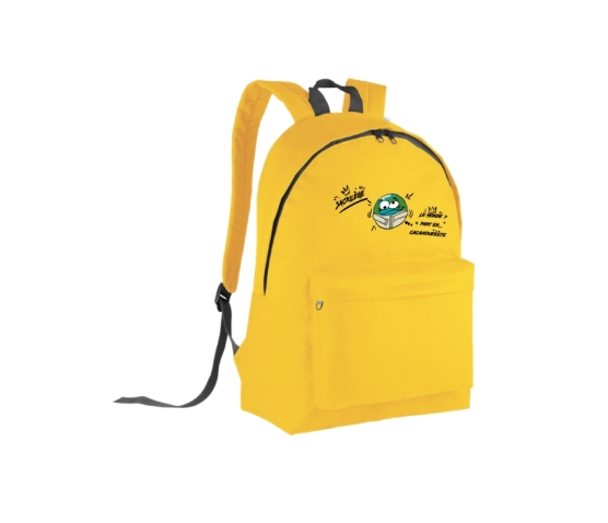Sac à dos - Le monde part en cacahuète-Jaune