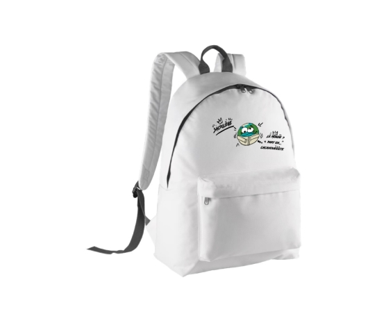 Sac à dos - Le monde part en cacahuète-Blanc