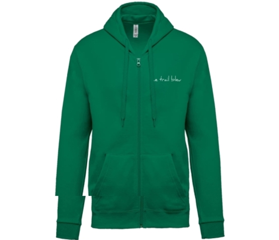 ---Panora'Trail - Sweat-shirt zippé-Vert Bouteille