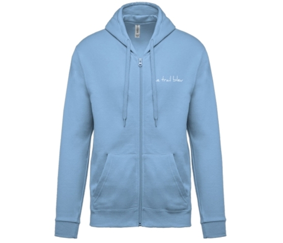 ---Panora'Trail - Sweat-shirt zippé-Bleu Ciel