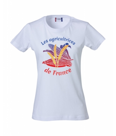 AGRICULTEURS DE FRANCE - T-SHIRT FEMME BLANC