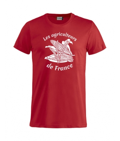 AGRICULTEURS DE FRANCE - T-SHIRT HOMME ROUGE