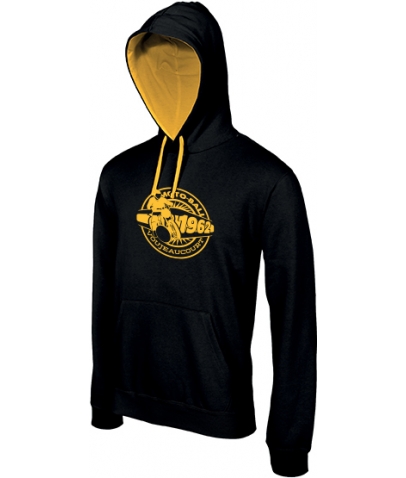 SWEAT-SHIRT NOIR ET JAUNE - MBCV - Unisexe