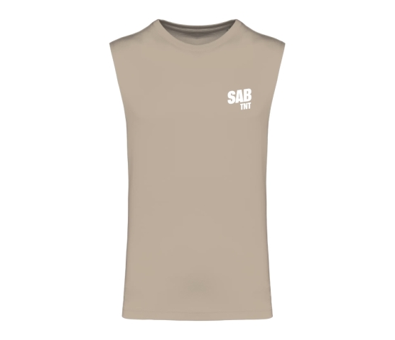 SAB TNT - T-SHIRT SANS MANCHE-Beige