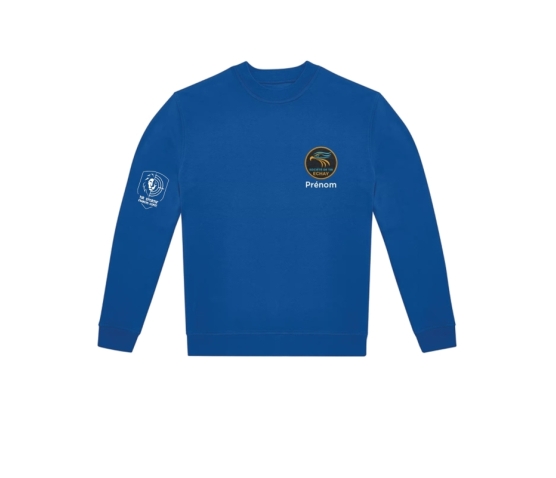 Adhérent - SWEAT-SHIRT COL ROND-Blanc / Bleu Marine