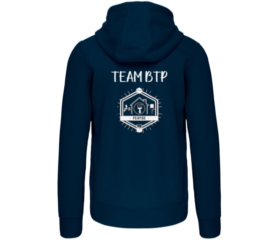 Sweat-zippé - Peintre - Steph Aria-Bleu Marine