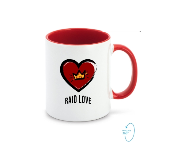 Mug - Cœur Raid Love-Rouge