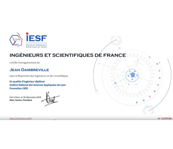 CERTIFICAT LABELLIS (IESF)