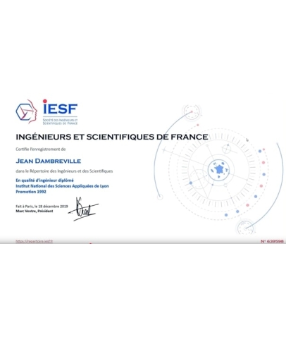 CERTIFICATION IESF