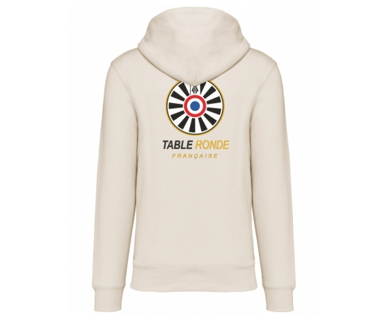Sweat à Capuche - Unisexe - Table Ronde Française-Blanc Cassé