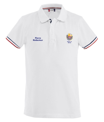 Polo brodé - Homme - Table Ronde Française avec personnalisation