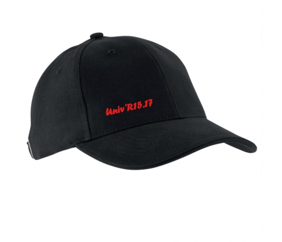 Casquette Noire avec Liseré-Noir Rouge