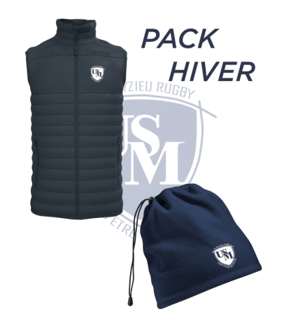 US Meyzieu Rugby - PACK HIVER - BODYWARMER + BONNET