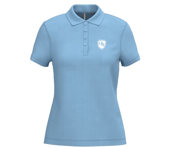 US Meyzieu Rugby - POLO BIO FEMME K254-Bleu Ciel