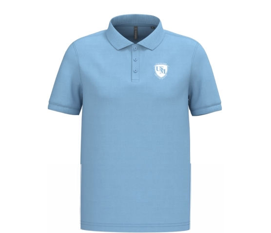US Meyzieu Rugby - POLO BIO HOMME K254-Bleu Ciel