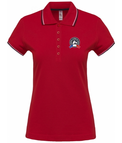 Vespa Polo - Femme - Red Navy White