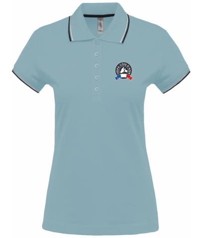 Vespa Polo - Femme - Skyblue Navy White