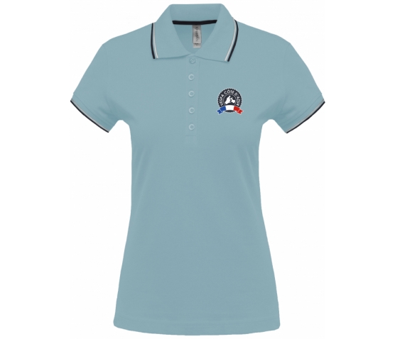 Vespa Polo - Femme - Skyblue Navy White