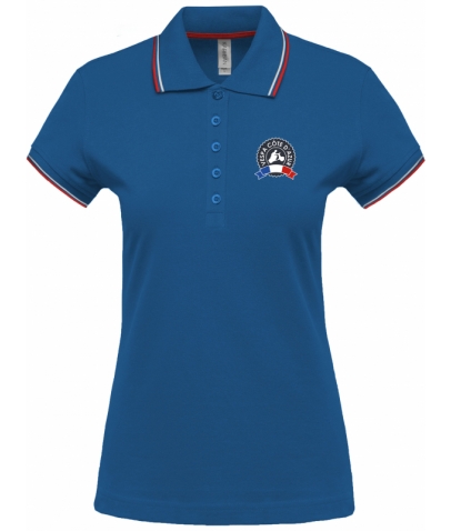 Vespa Polo - Femme - Royal Blue Red White